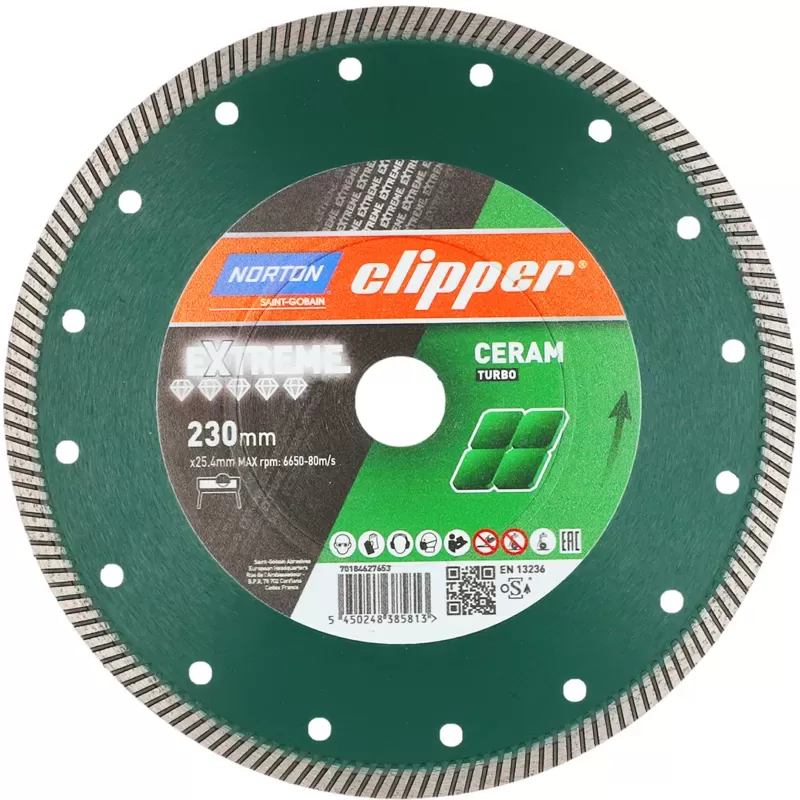 Disc diamantat Extreme Ceramic Turbo 230 mm x 25,4 mm Disc diamantat Extreme Ceramic Turbo 230 mm x 25,4 mm
