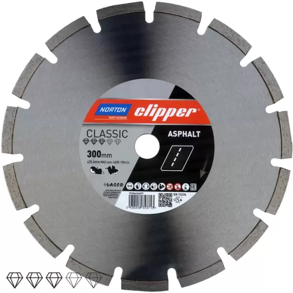 Disc diamantat Classic Asphalt 300 mm x 25,4 mm